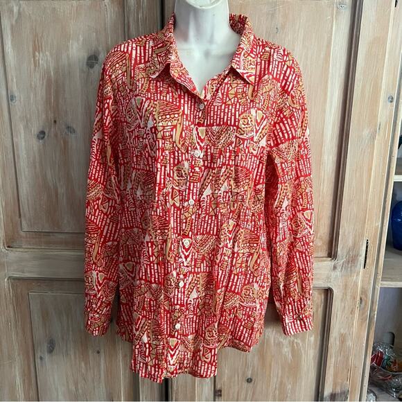 Jude Connally Button Up Shirt Women’s Large - Picture 1 of 9